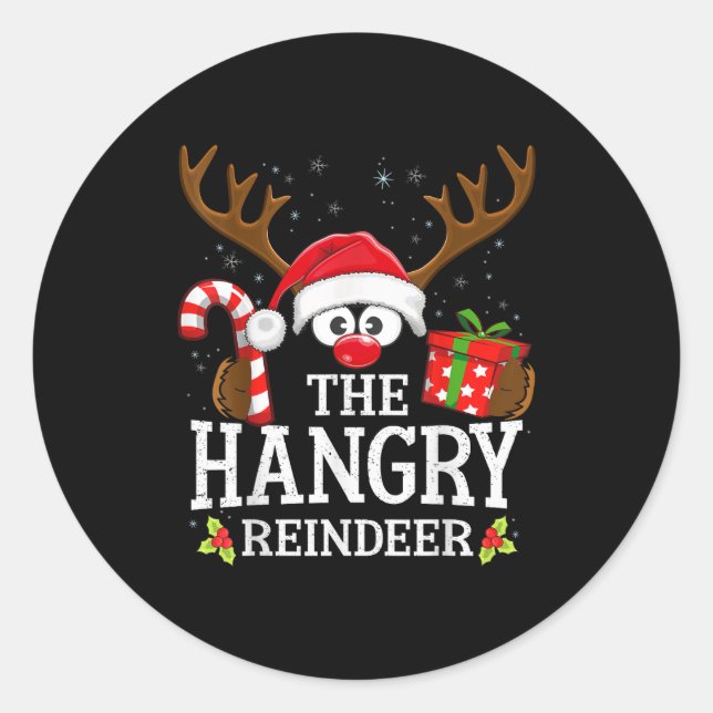 Adesivo Christmas Matching The Hangry Reindeer Family  (Frente)