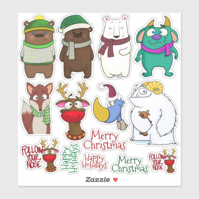 Adesivo Christmas Menagerie Sticker Sheet (Folha)