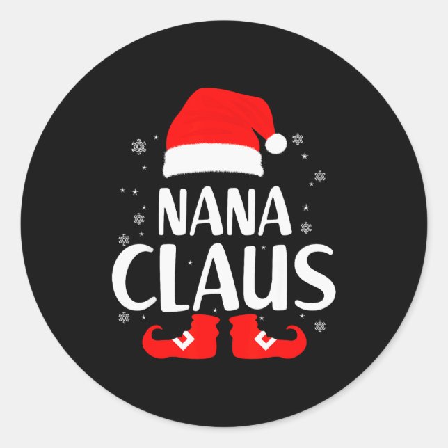 Adesivo Christmas Nana Claus Leopard Family Matching Pajam (Frente)