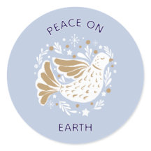 Christmas Peace on Earth Dove Sticker 