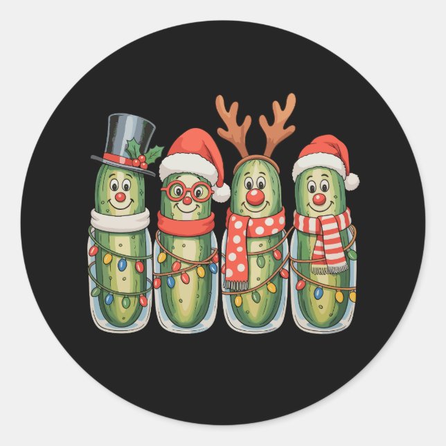 Adesivo Christmas Pickles Funny Xmas Festive Holiday (Frente)
