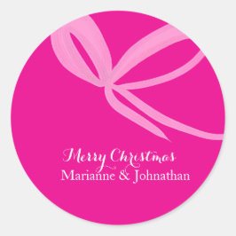 Adesivo Christmas Pink Bright Bows Hand Drawn