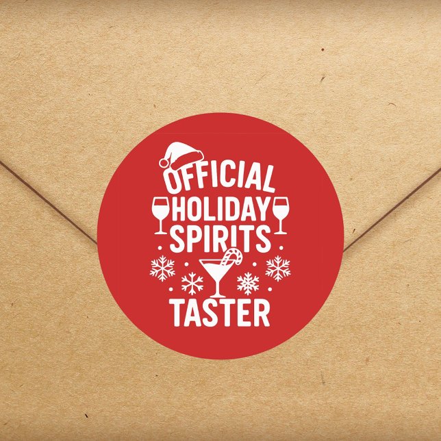 Adesivo Christmas quote funny party spirits taster red (Criador carregado)