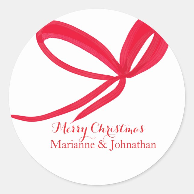 Adesivo Christmas Red Bows Hand Drawn (Frente)