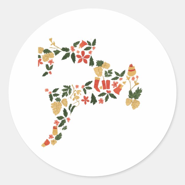 Adesivo Christmas Reindeer Collage Hoodie – Festive Holida (Frente)