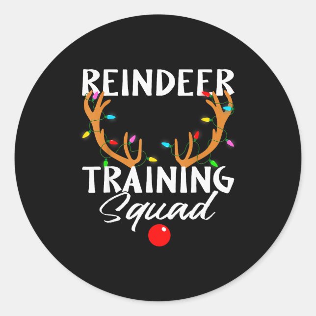 Adesivo Christmas Running Reindeer Runner Training Squad T (Frente)