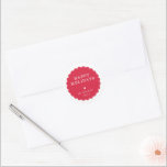 Adesivo CHRISTMAS SEAL moderno ponto festivo vermelho<br><div class="desc">por kat massard >> www.simplysweetpaperie.com <<< Mantenha a magia viva neste Natal</div>