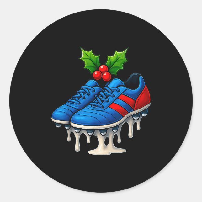Adesivo Christmas Soccer Cleats Ice Cream Drip Xmas  (Frente)