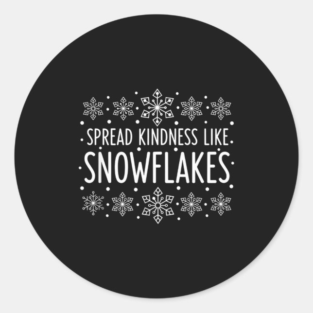 Adesivo Christmas Spread Kindness Like Snowflakes - Snowfl (Frente)