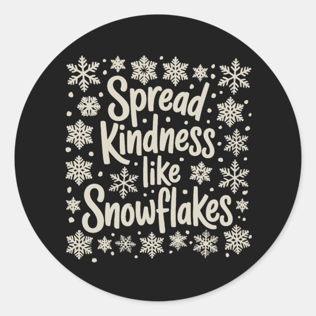 Adesivo Christmas Spread Kindness Like Snowflakes Xmas (Frente)