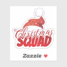 Adesivo Christmas Squad Red Santa Hat Sticker