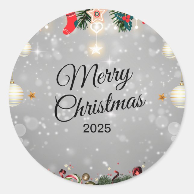 Adesivo Christmas Sticker – Festive Holiday Decal (Frente)
