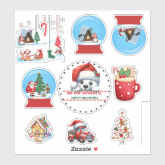 Adesivo Christmas Stickers Snowglobe