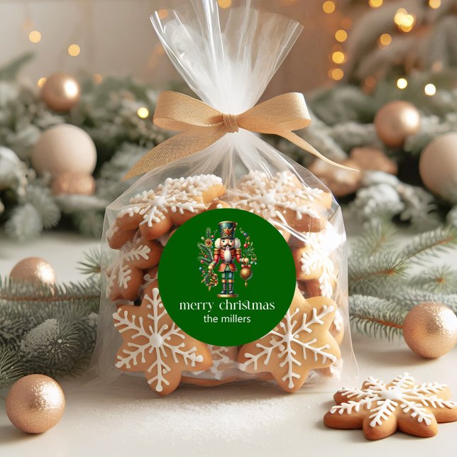 Adesivo Christmas Theme Cute Nutcracker Retro Typography  (Criador carregado)