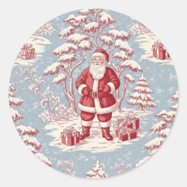 Adesivo Christmas toile Santa  (Frente)