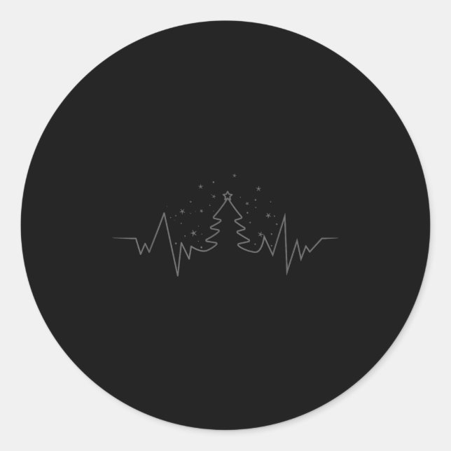 Adesivo Christmas Tree Heartbeat Funny For Xmas Lovers  (Frente)