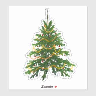 Adesivo Christmas tree sticker cute green classic holiday