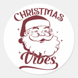 Adesivo Christmas Vibes Vintage Design