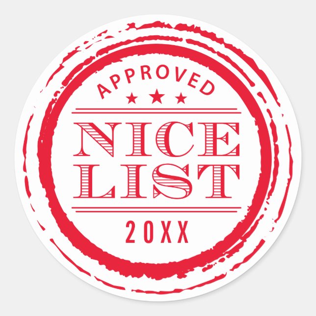 Adesivo CHRISTMAS WRAPPING engraçado belo selo vermelho 20 (Frente)