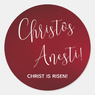 Adesivo Christos Anesti! Cristo é Risen! Red Classic Rou