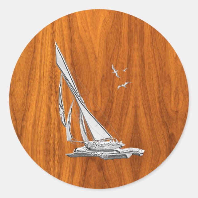 Adesivo Chrome Like Sailboat no Teak Veneza (Frente)
