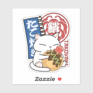 Adesivo Chubby Cat Takoyaki
