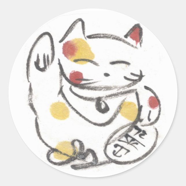 Adesivo Chubby Maneki Neko Stickers (Frente)