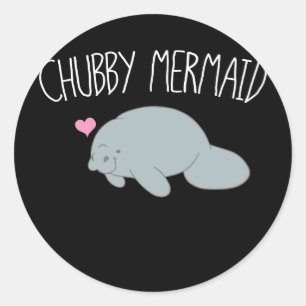 Adesivo Chubby Mermaid Manatee Sea Cow