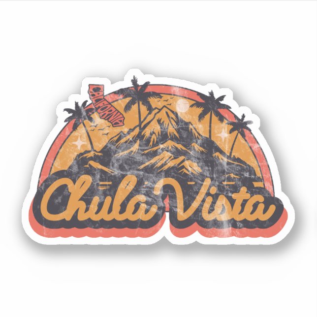 Adesivo Chula Vista, Califórnia (Frente)