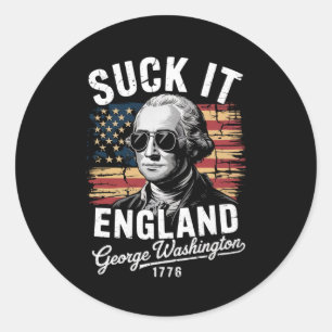 Adesivo Chupa Inglaterra 4 de Julho George Washington 1776