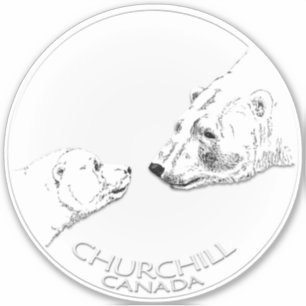 Adesivo Churchill Sticker Churchill Polar Bear Arte