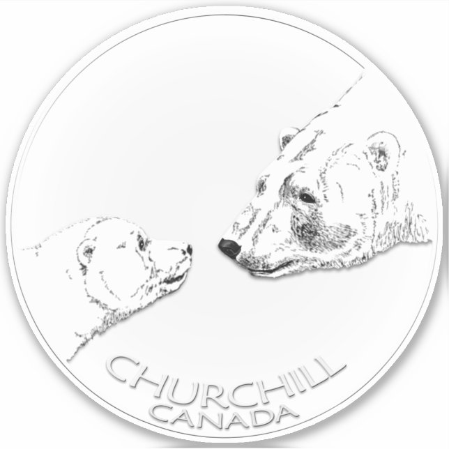Adesivo Churchill Sticker Churchill Polar Bear Arte (Frente)