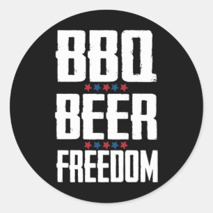 Adesivo Churrasco Beer Freedom Sticker
