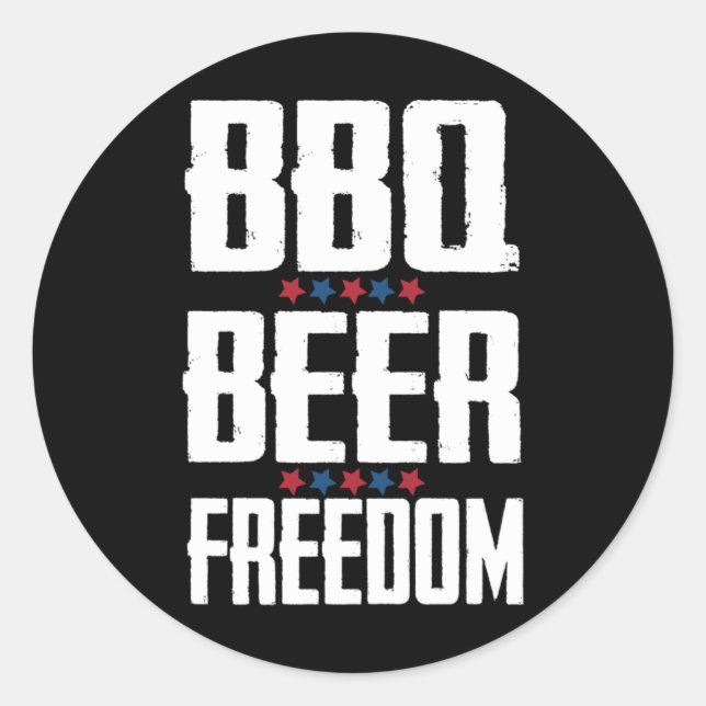 Adesivo Churrasco Beer Freedom Sticker (Frente)