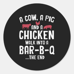 Adesivo Churrasco de Bar Fumado Engraçado Engraçado