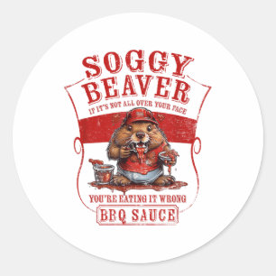 Adesivo Churrasco Engraçado De Beaver Sogggy Se Não Estive