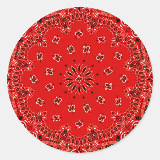 Adesivo CHURRASCO Red Paisley Western Bandana Scarf Impres