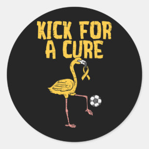 Adesivo Chute de Futebol de Flamingo Para Uma Cura Câncer