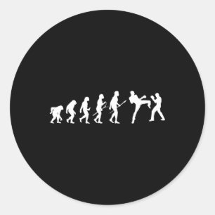 Adesivo Chute Mma Kickboxing Boxeador Boxe Evolução Humana