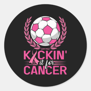 Adesivo Chute-o para Cancer Futebol Rosa Fita Fita Mama