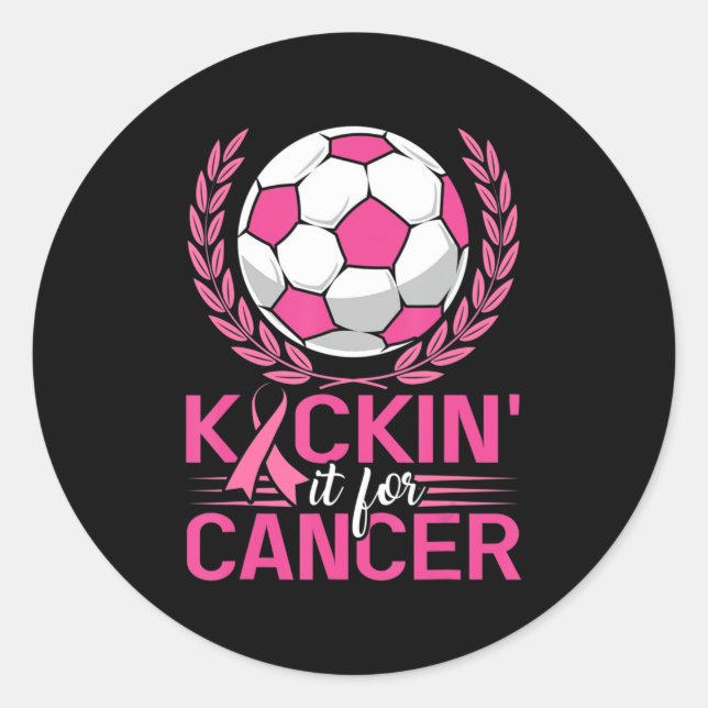 Adesivo Chute-o para Cancer Futebol Rosa Fita Fita Mama (Frente)