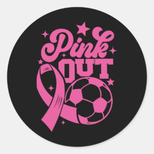 Adesivo Chute Rosa Para Uma Cura Futebol Câncer de Mama Ro