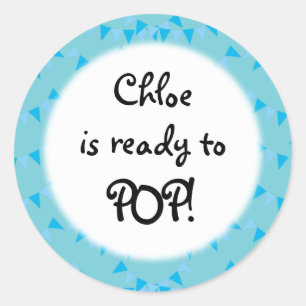 Adesivo Chuva Azul Bebê Pronto para NASCER! Chás de Bebê