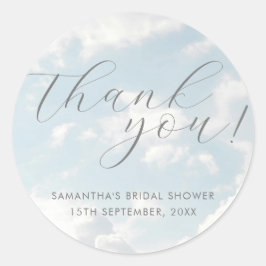 Adesivo Chuva Azul Celestial Nove Elegante Chá de Noiva 