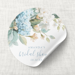 Adesivo Chuva Azul de Hortênsia Floral Watercolor Chá de N