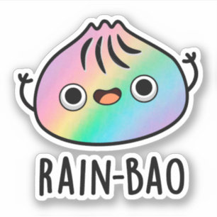 Adesivo Chuva-bao Cute Rainbow Dimsum Bao Pun Sticker