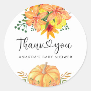 Adesivo Chuva de agradecimento para baby shower de outono