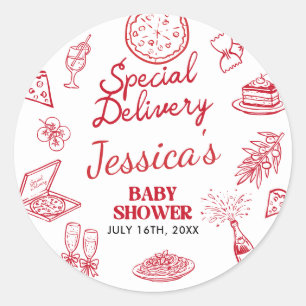 Adesivo Chuva de Amor: Baby Shower de Entrega Especial