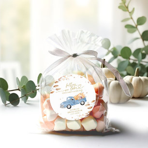 Adesivo Chuva de Amor Baby Shower de Outono de Abóbora
