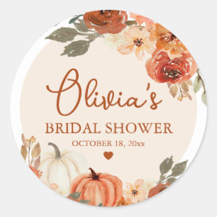 Adesivo Chuva de Amor Boho Abóbora Terracota Chá de Noiva